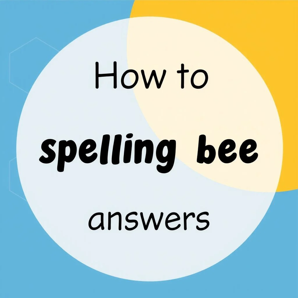 spelling bee answers illustration